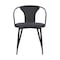 Armen Living Francis Contemporary Dining Chair in Black Powder Coated Finish and Black Fabric LCFCSIBLBL - alternate 6